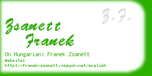 zsanett franek business card